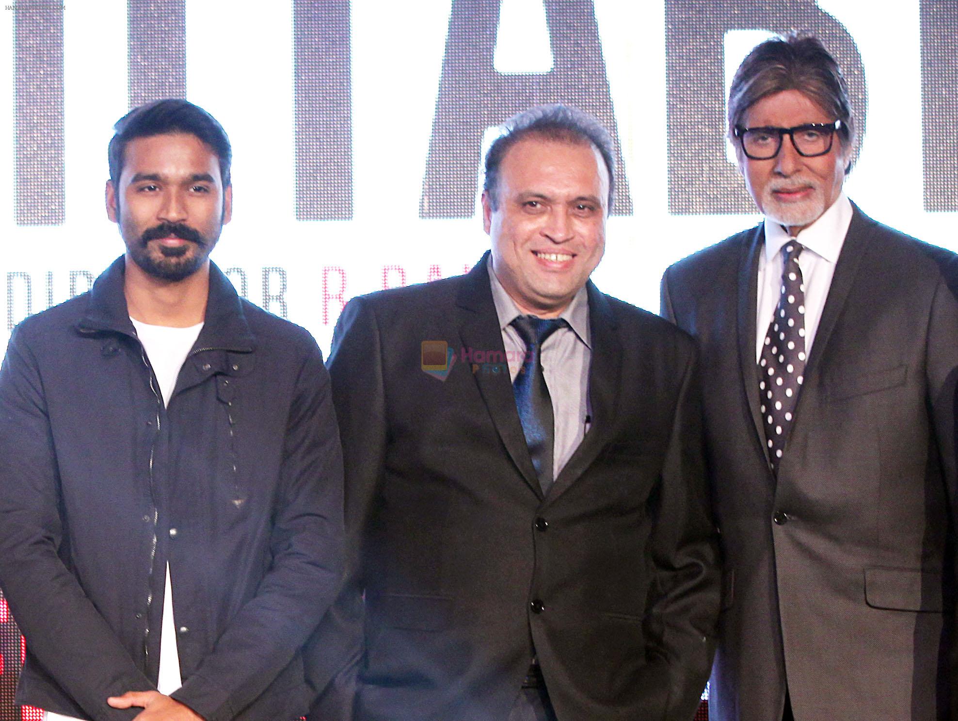 Amitabh Bachchan, Dhanush at the Premiere Production house, headed by Mr. Javed Shafi hosted a perfect evening to Shamitabh in the UAE on 29th Jan 2015