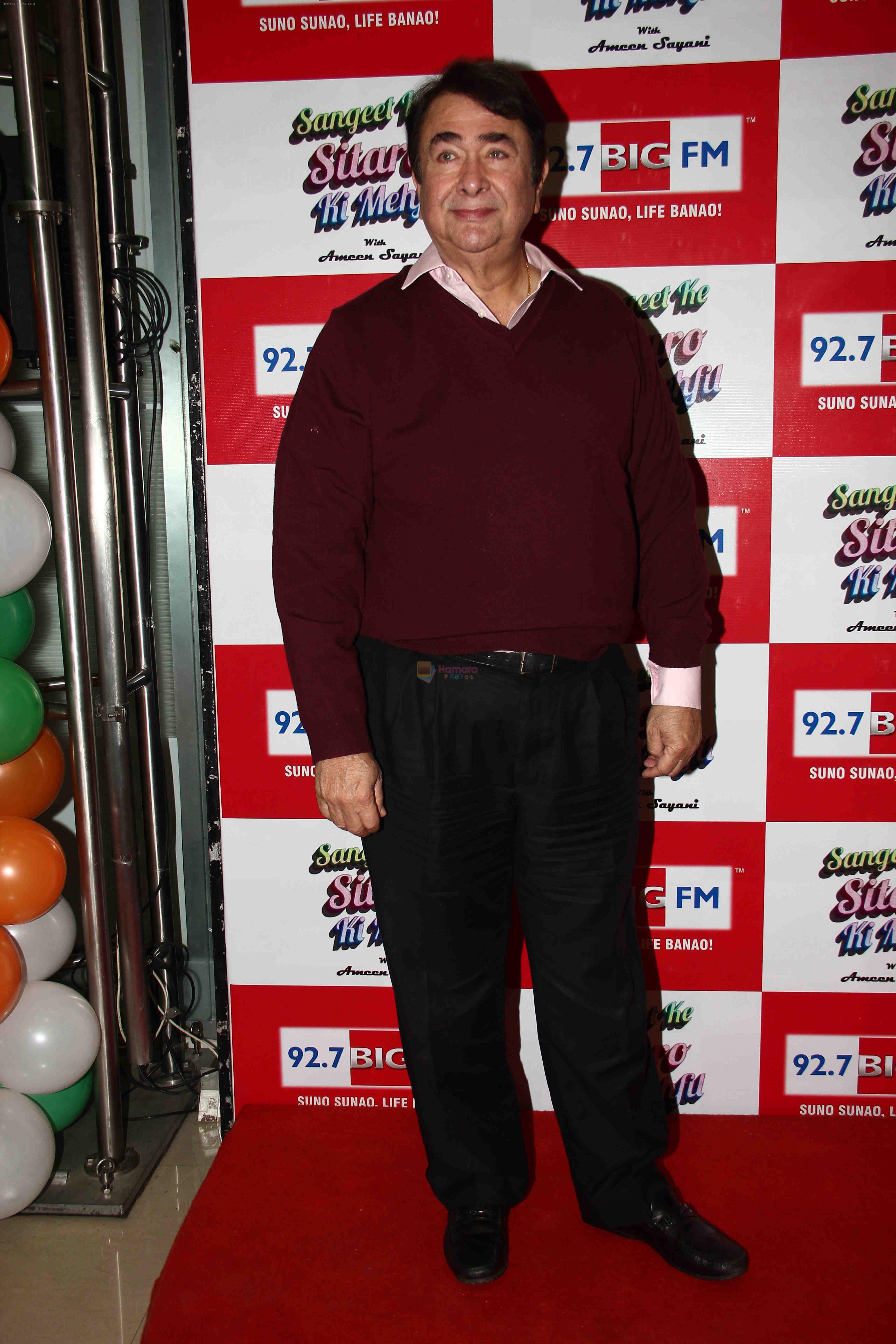 Randhir Kapoor's birthday celebrations at BIG FM 92.7 Studios in Mumbai on 3rd Feb 2015