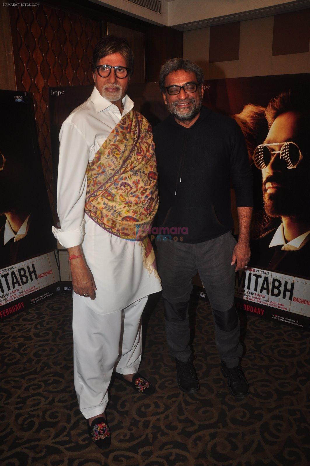 Amitabh Bachchan, R Balki at Team interview of Shamitabh in Mehboob on 4th Feb 2015