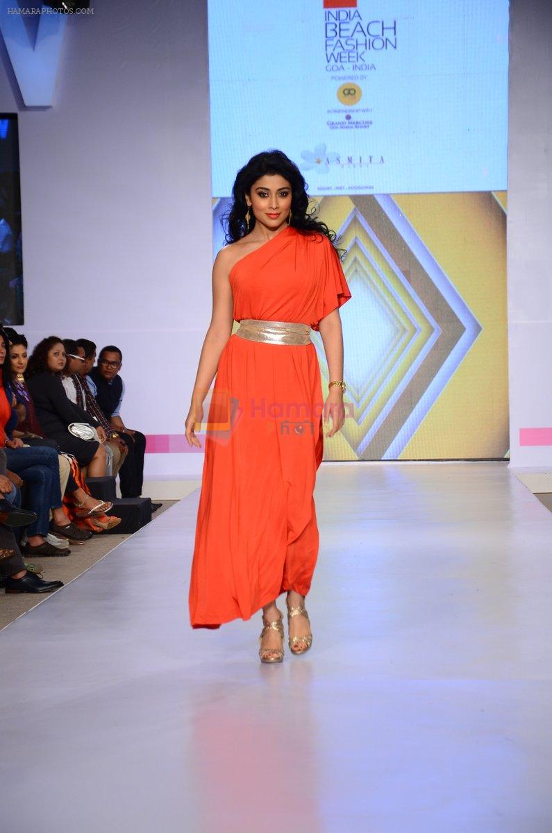 Shriya Saran walk the ramp for Asmita Marwah Show at India beach Fashion Week in Goa on 5th Feb 2015