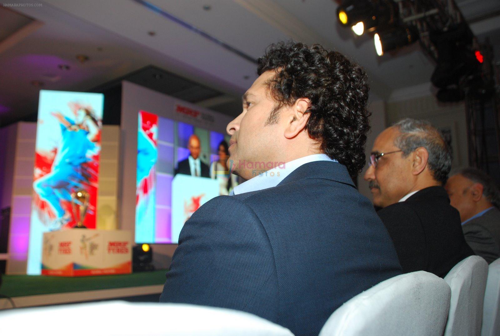 Sachin Tendulkar at MRF promotions in ITC Grand Maratha, Mumbai on 7th Feb 2015