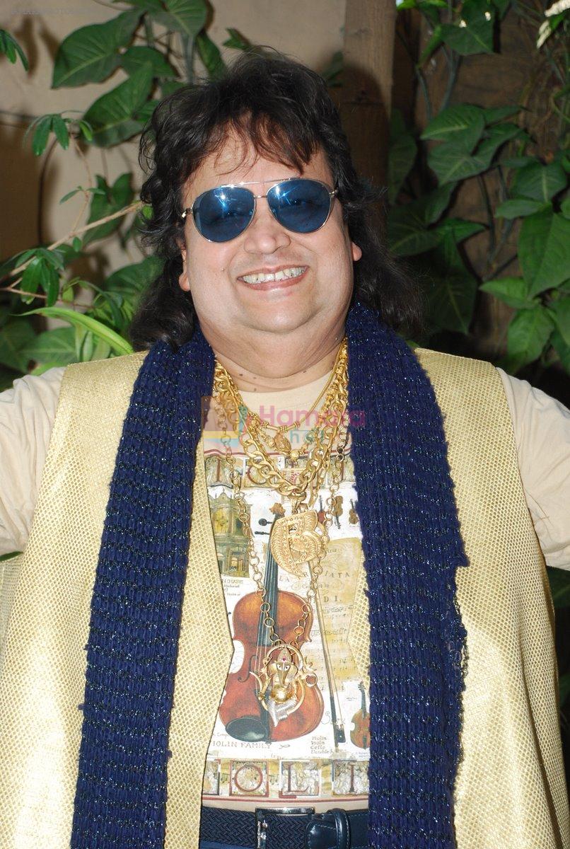 Bappi Lahiri trains singers from the slums and records and album Slumstars in Mumbai on 9th Feb 2015
