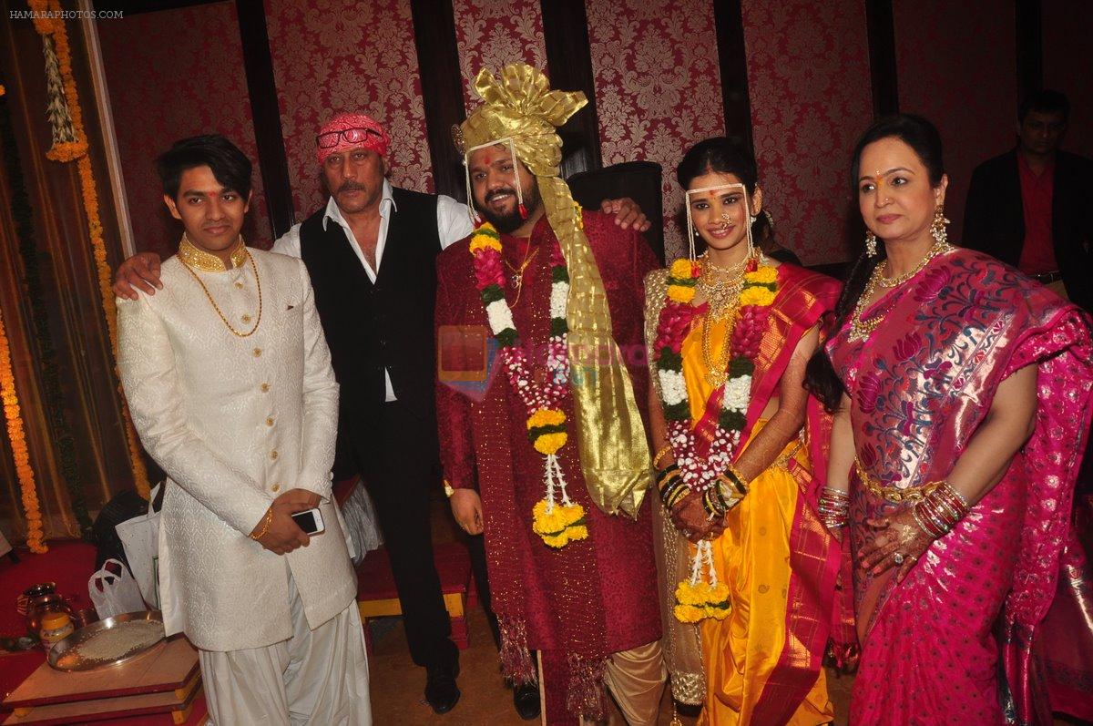 Jackie Shroff at Rahul Thackeray's wedding ceremony in Mumbai on 9th Feb 2015