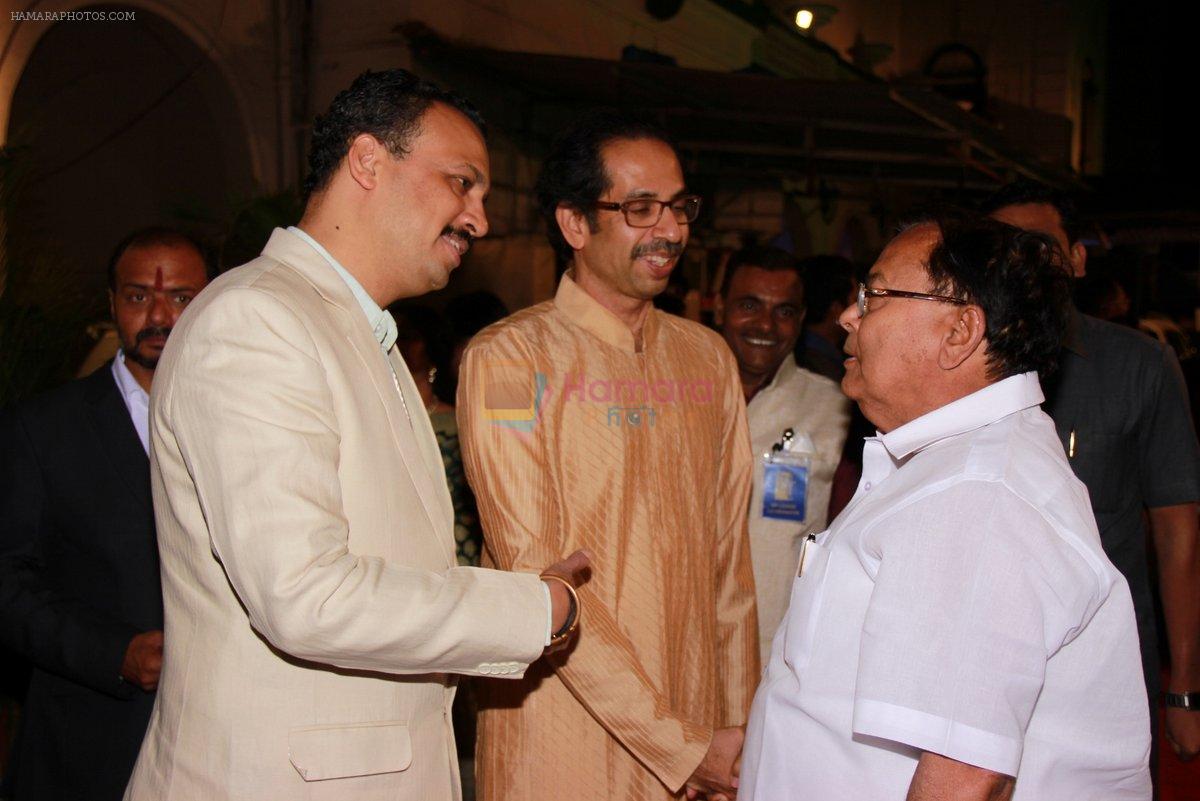 Uddhav Thackeray at Designer Manali Jagtap's Wedding Reception in Mumbai on 11th Feb 2015