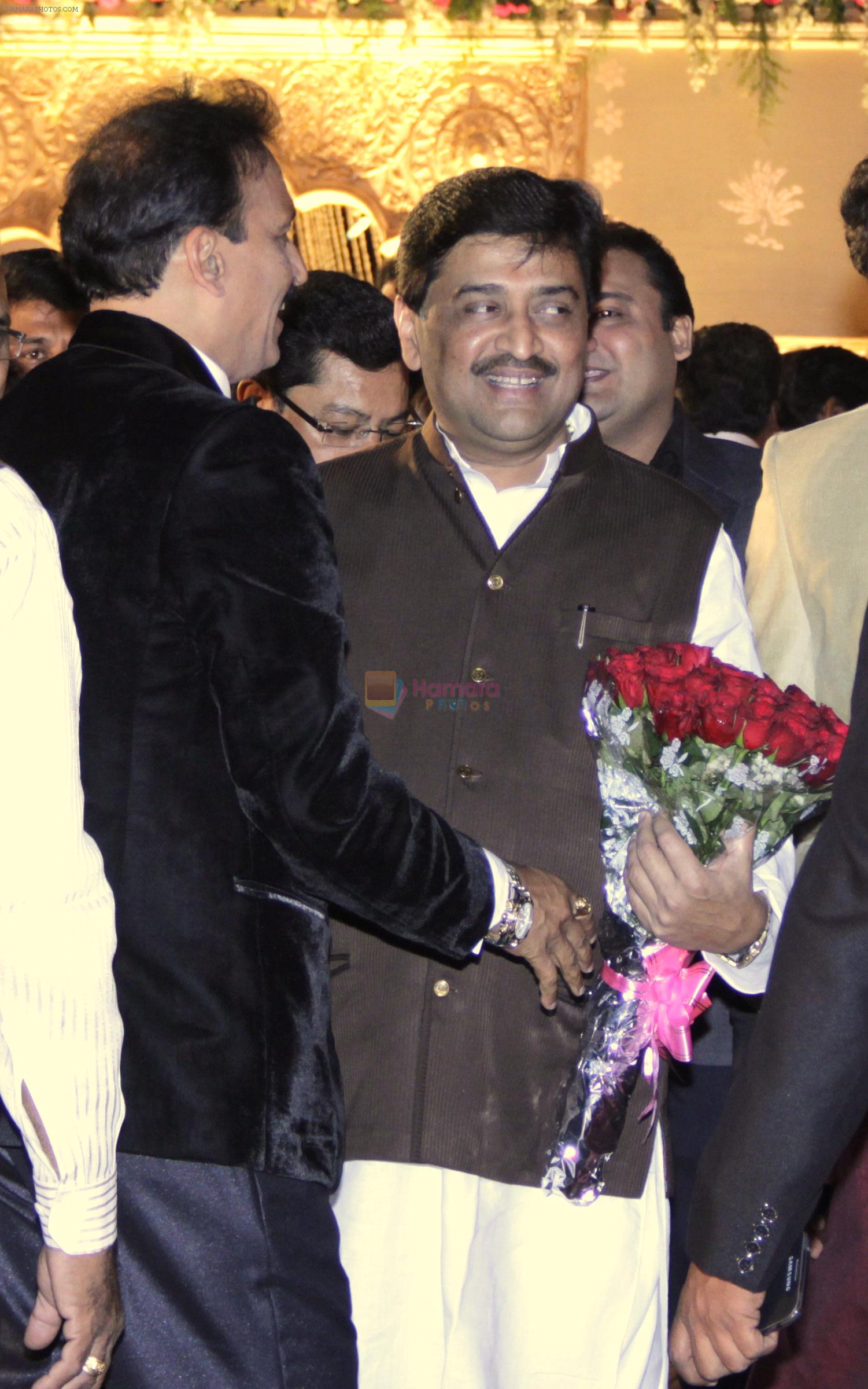 Ashok Chavan at Designer Manali Jagtap's Wedding Reception in Mumbai on 11th Feb 2015