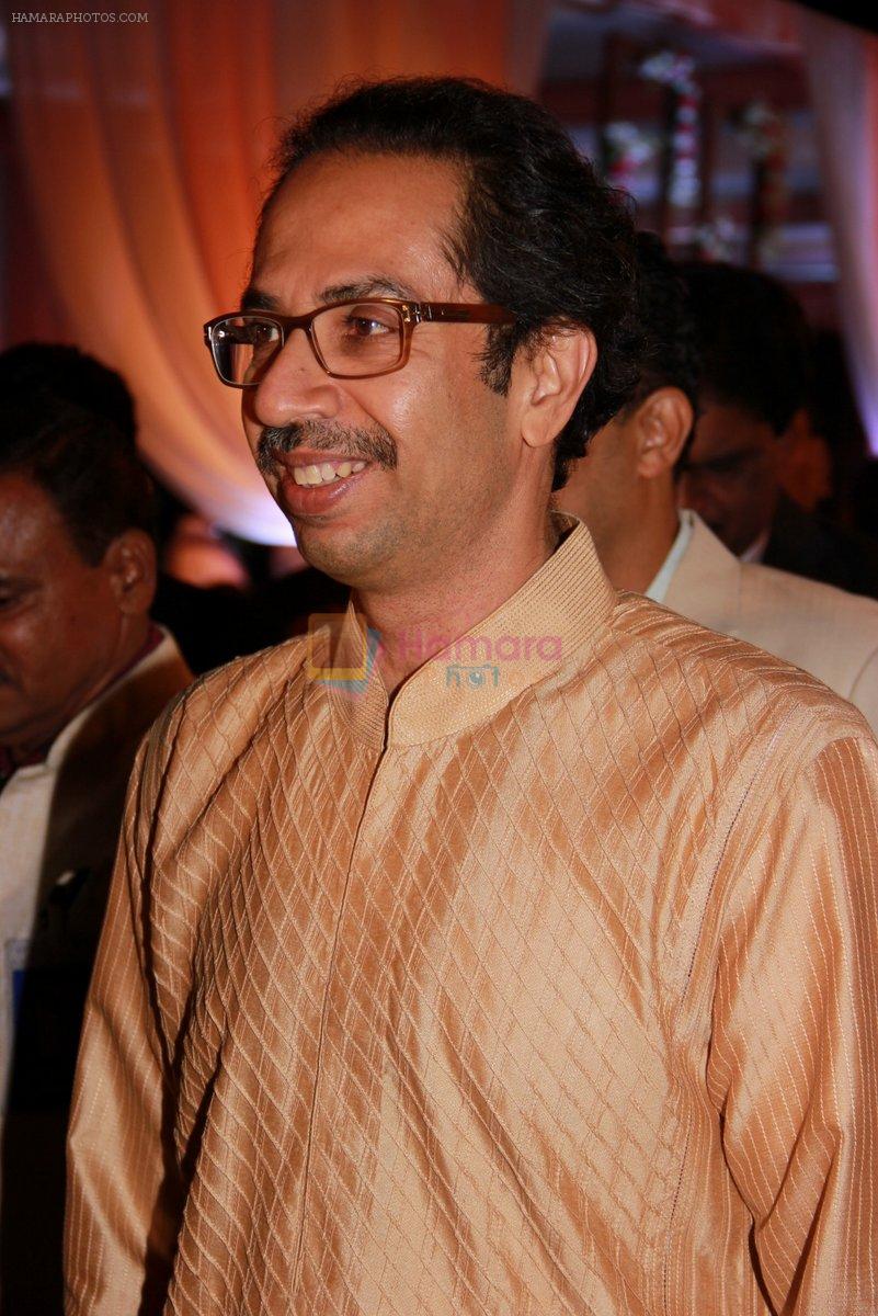 Uddhav Thackeray at Designer Manali Jagtap's Wedding Reception in Mumbai on 11th Feb 2015