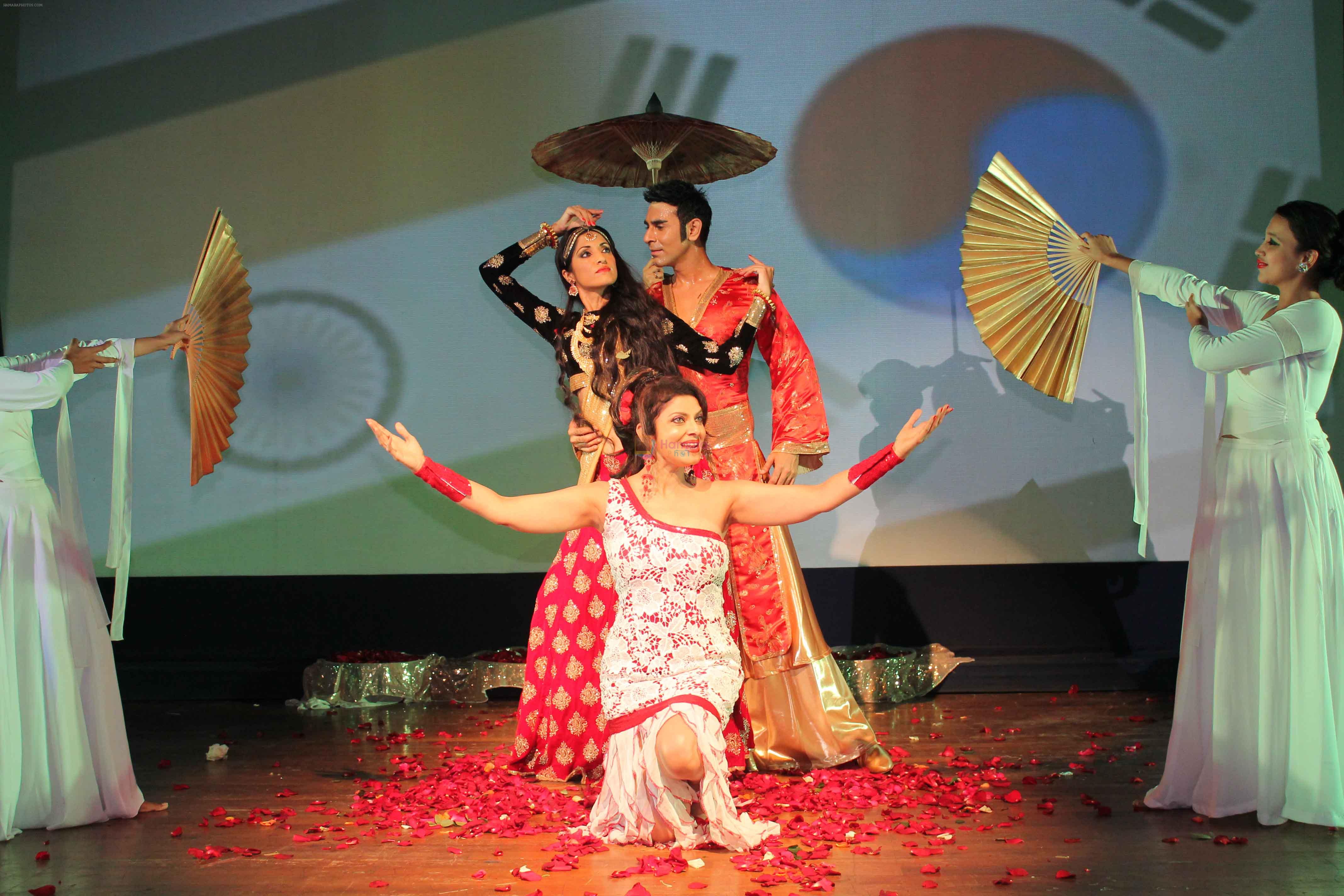 Sandip Soparrkar, jesse Randhawa and Varsha Usgaovkar at Indo Korean grand musical by Sandip Soparrkar based on 78 AD staged for Valentine's Day on 11th Feb 2