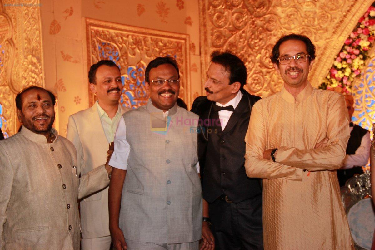 Uddhav Thackeray at Designer Manali Jagtap's Wedding Reception in Mumbai on 11th Feb 2015