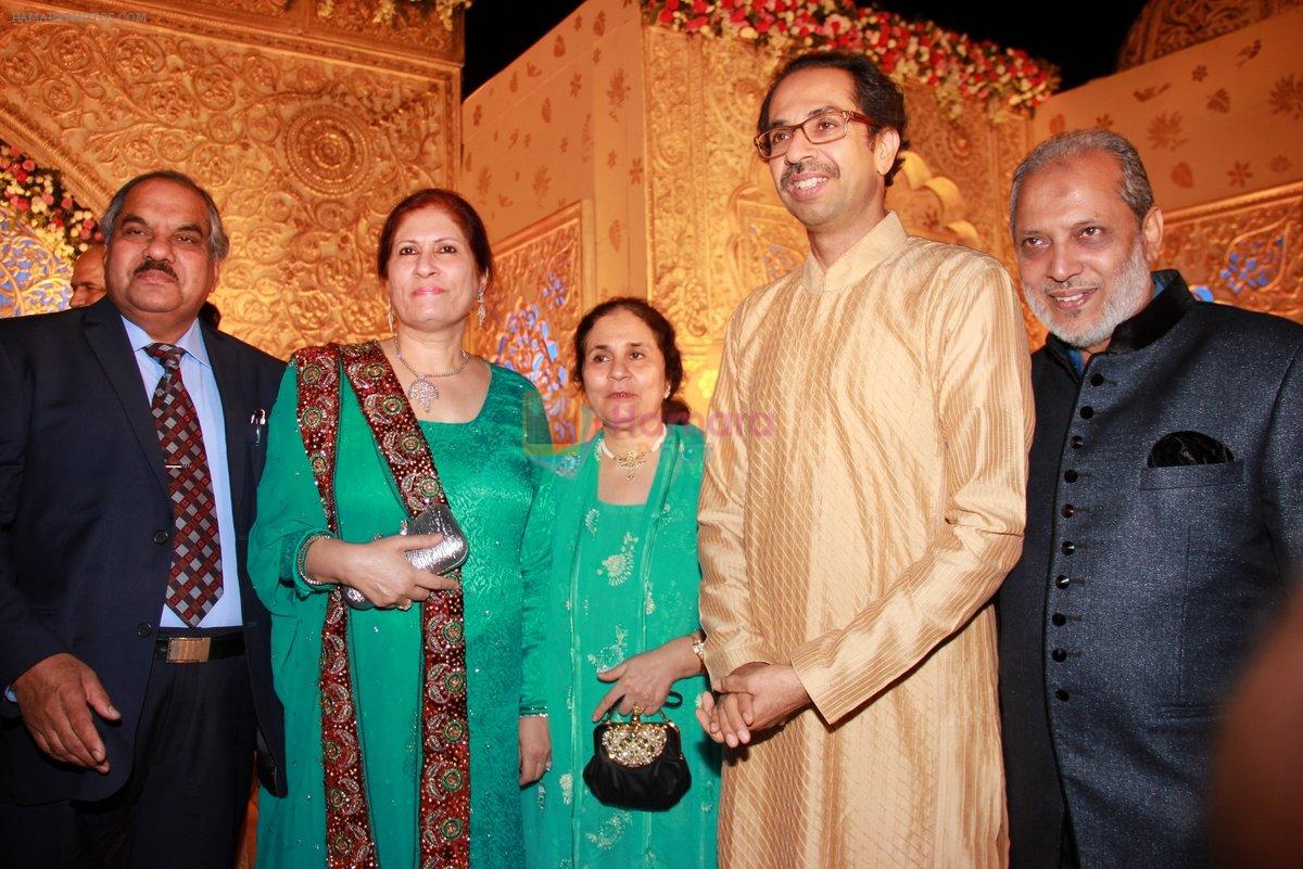 Uddhav Thackeray at Designer Manali Jagtap's Wedding Reception in Mumbai on 11th Feb 2015