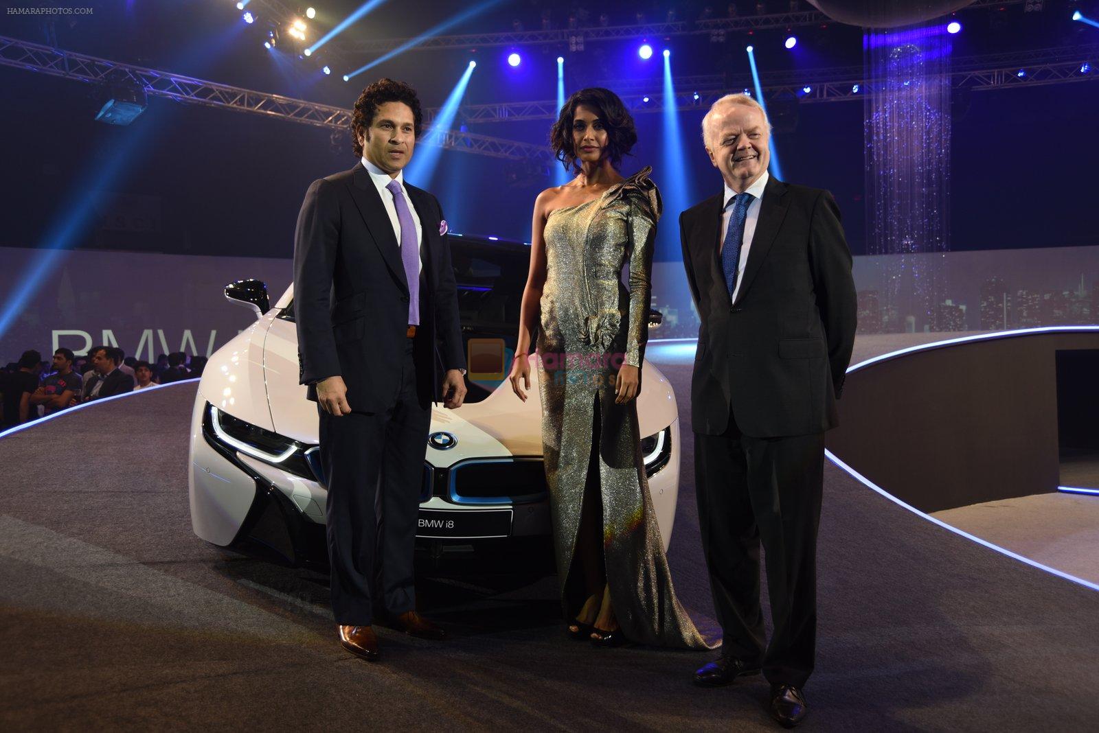 Sachin Tendulkar, Sarah Jane Dias at BMW i8 launch in Mumbai on 18th Feb 2015