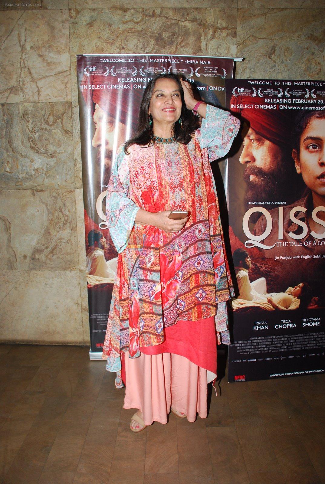 Shabana Azmi at Qissa screening in Lightbox, Mumbai on 19th Feb 2015