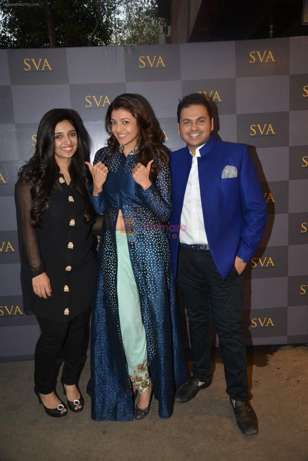 Kajal Aggarwal at Sonam and Paras Modi's SVA store for Summer 2015 launch in Lower Parel, Mumbai on 24th Feb 2015