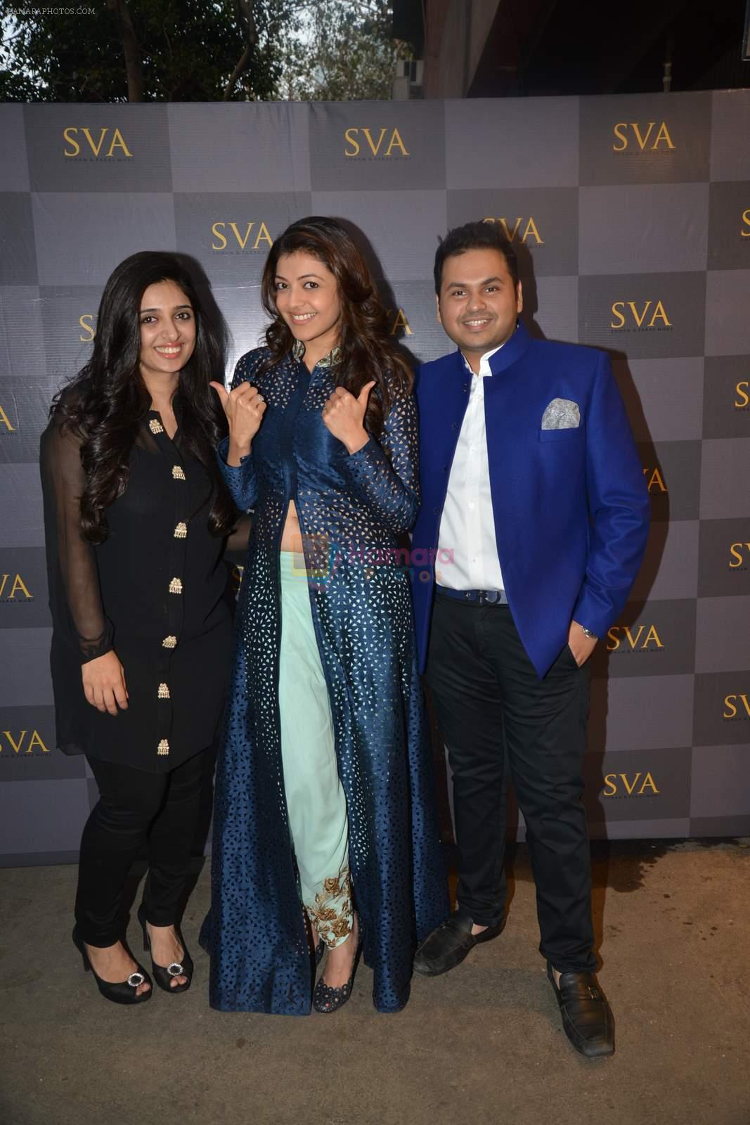 Kajal Aggarwal at Sonam and Paras Modi's SVA store for Summer 2015 launch in Lower Parel, Mumbai on 24th Feb 2015