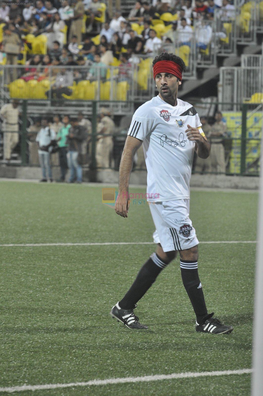 Ranbir Kapoor at All Stars Football Match in Mumbai on 26th Feb 2015