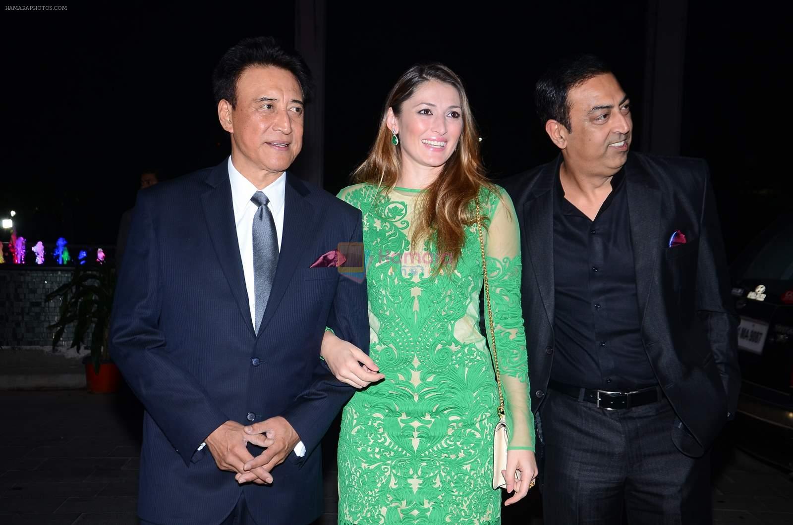 Danny, Dina Umarova, Vindu Dara Singh at Tulsi Kumar's wedding reception in Sahara Star, Mumbai on 2nd March 2015