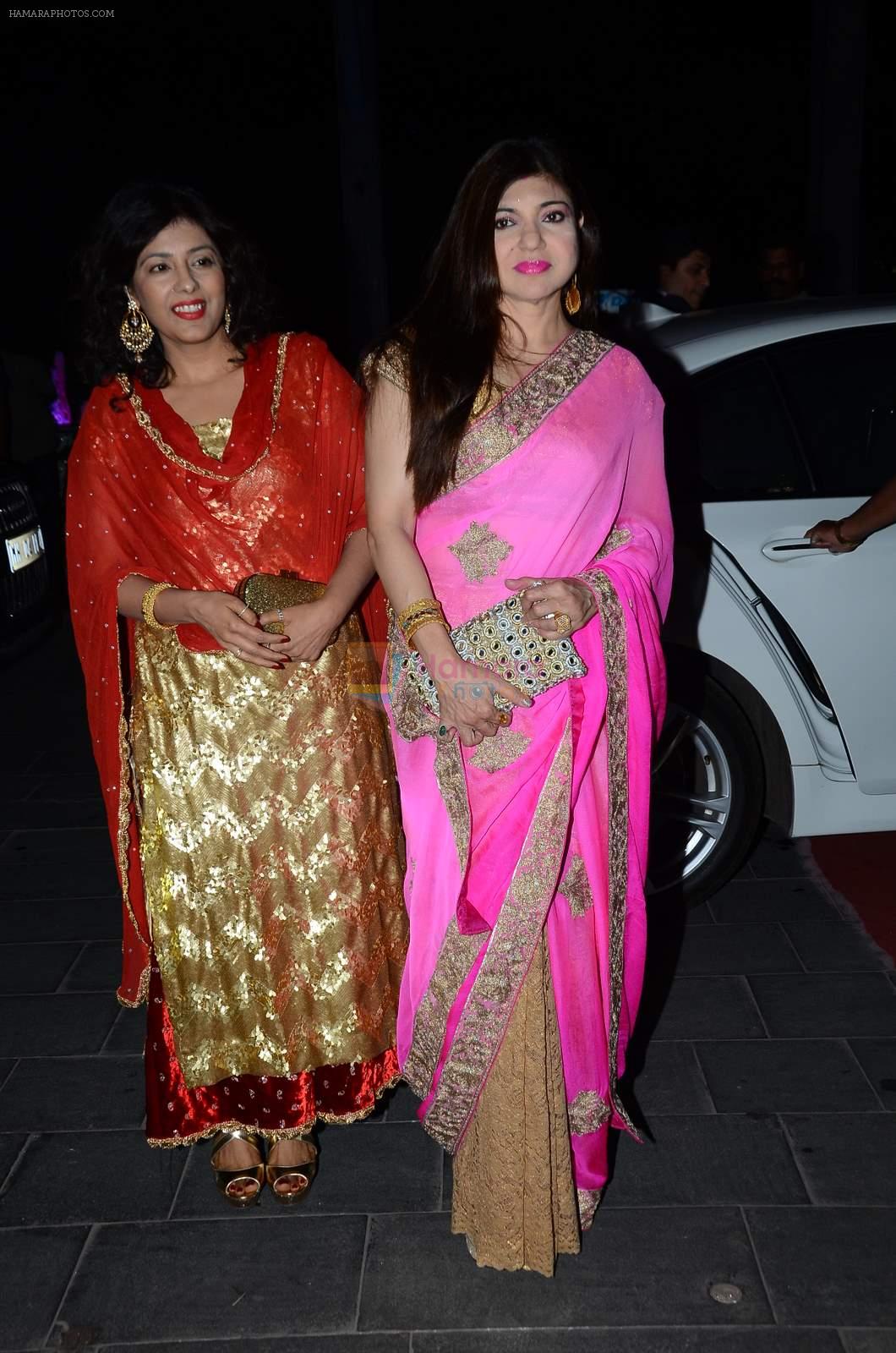 Alka Yagnik at Tulsi Kumar's wedding reception in Sahara Star, Mumbai on 2nd March 2015
