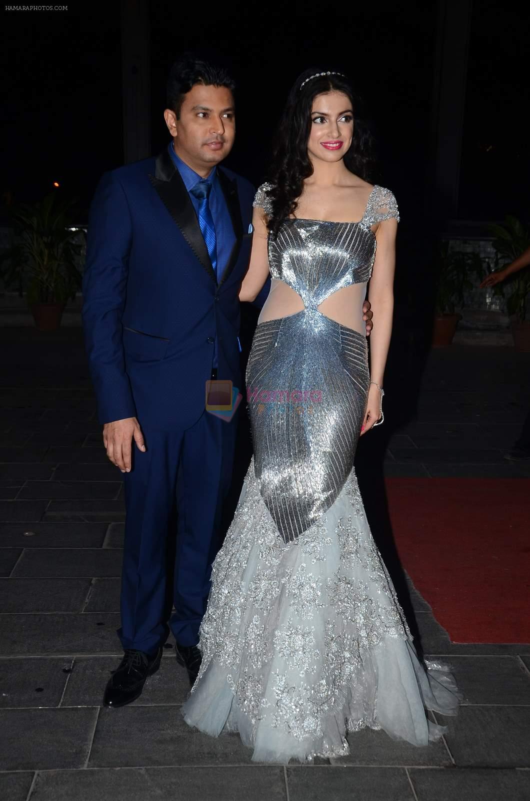 Divya Kumar, Bhushan Kumar at Tulsi Kumar's wedding reception in Sahara Star, Mumbai on 2nd March 2015