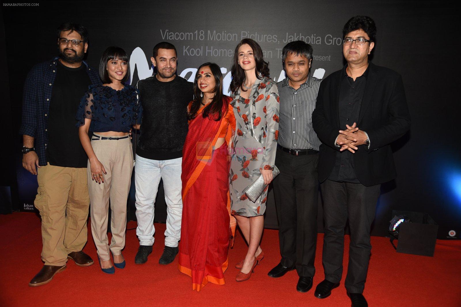 Aamir Khan, Kalki Koechlin, Parsoon Joshi unveils Margarita with a straw First Look in Mumbai on 4th March 2015