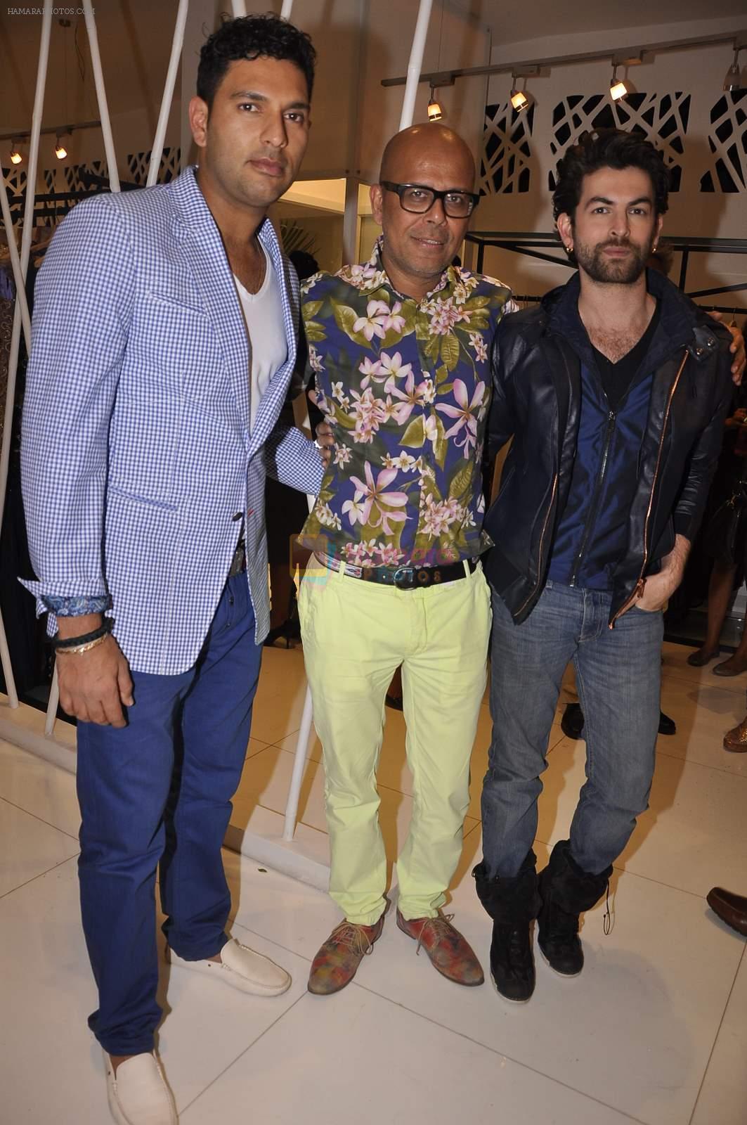 Neil Nitin Mukesh & Yuvraj Singh at Narendra Kumar Ahmed store launch in Khar, Mumbai on 4th March 2015