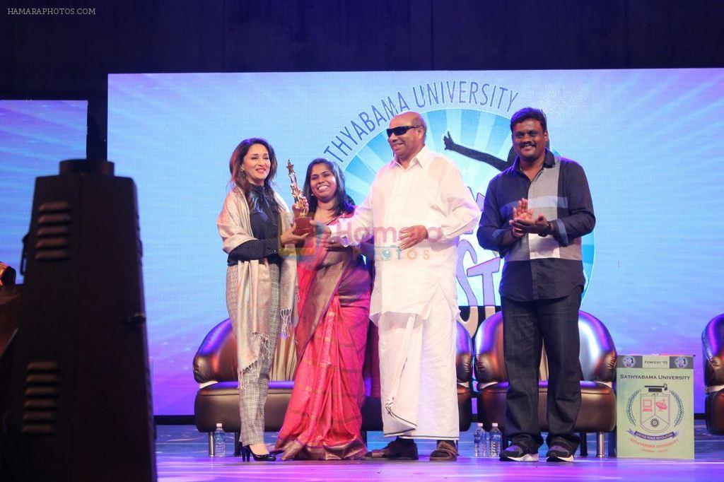 Madhuri Dixit honoured on International women's day by Sathyabama university on 6th March 2015