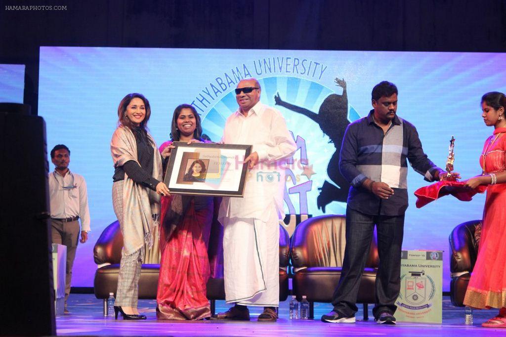 Madhuri Dixit honoured on International women's day by Sathyabama university on 6th March 2015