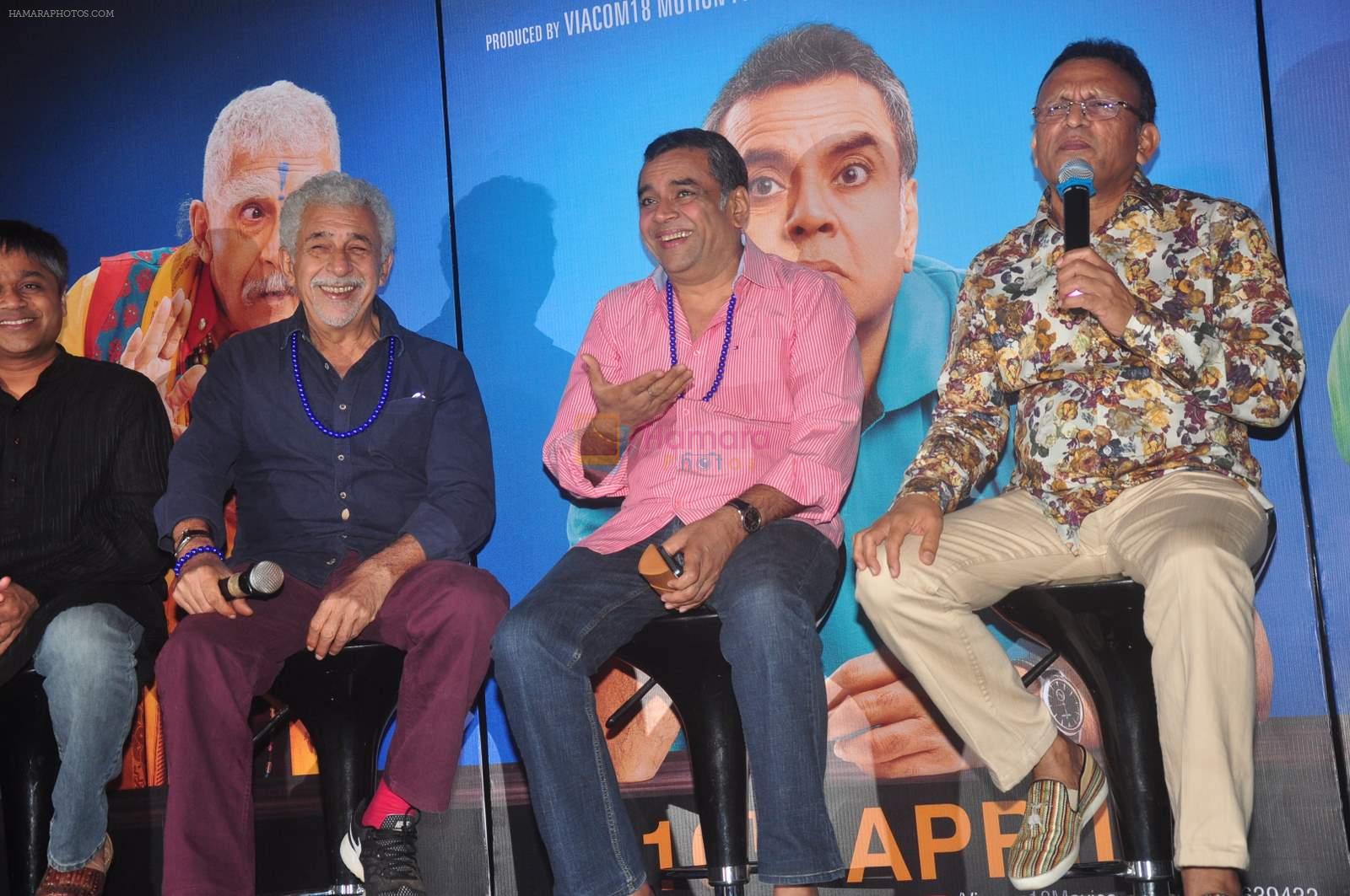 Naseeruddin Shah, Paresh Rawal, Annu Kapoor at Dharam Sankat Mein film launch in Cinemax on 7th March 2015