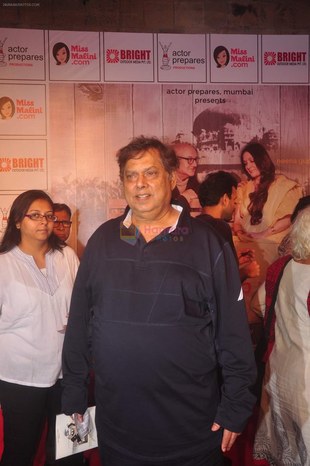 David Dhawan at Anupam and Neena Gupta's play premiere in NCPA on 8th March 2015