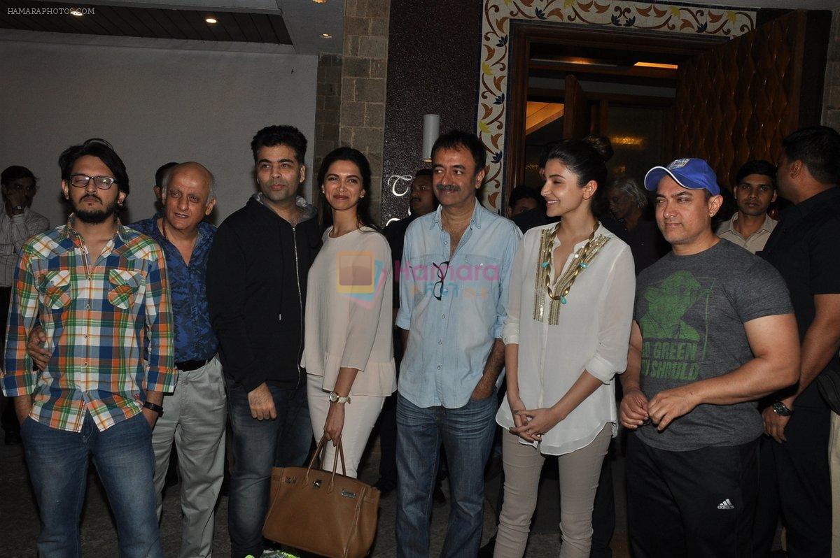 Aamir Khan, Anushka Sharma, Rajkumar Hirani, Deepika Padukone, Karan Johar, Mukesh Bhatt, Vishesh Bhatt at Censor Issues Meet in Mumbai on 16th March 2015