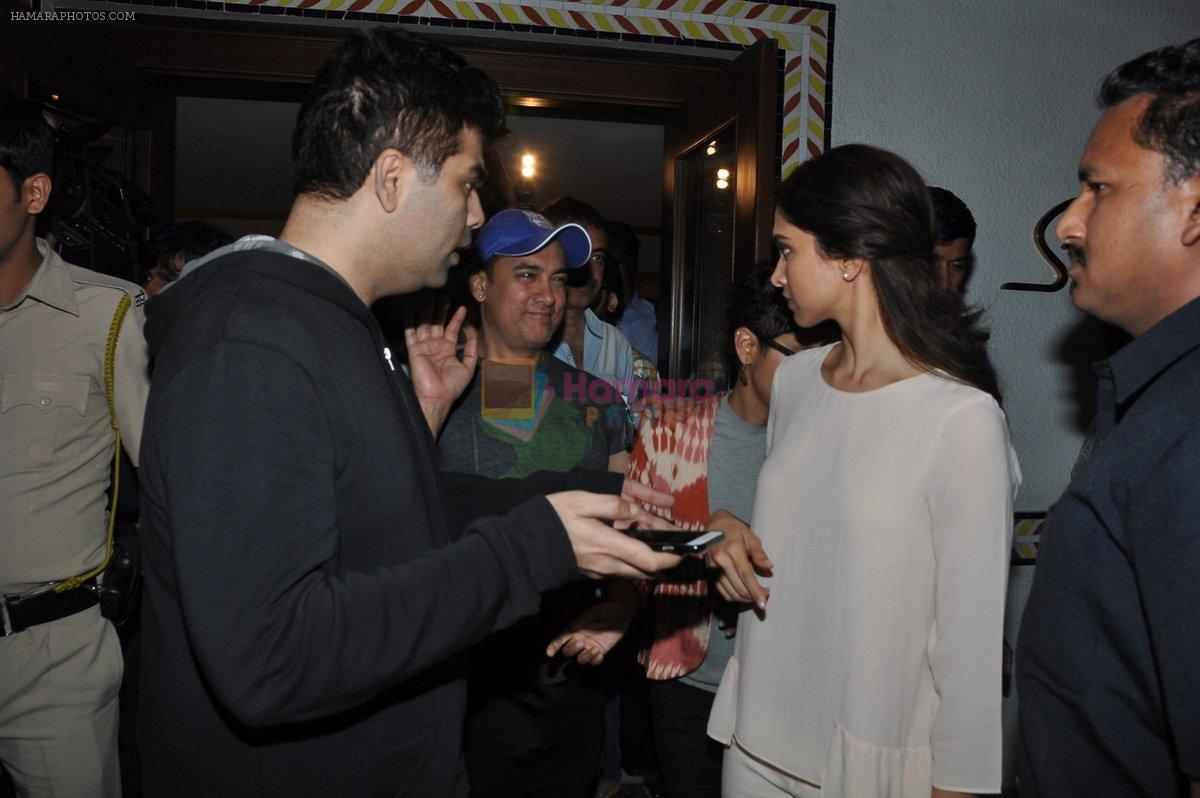 Aamir Khan, Kiran Rao, Karan Johar, Deepika Padukone at Censor Issues Meet in Mumbai on 16th March 2015