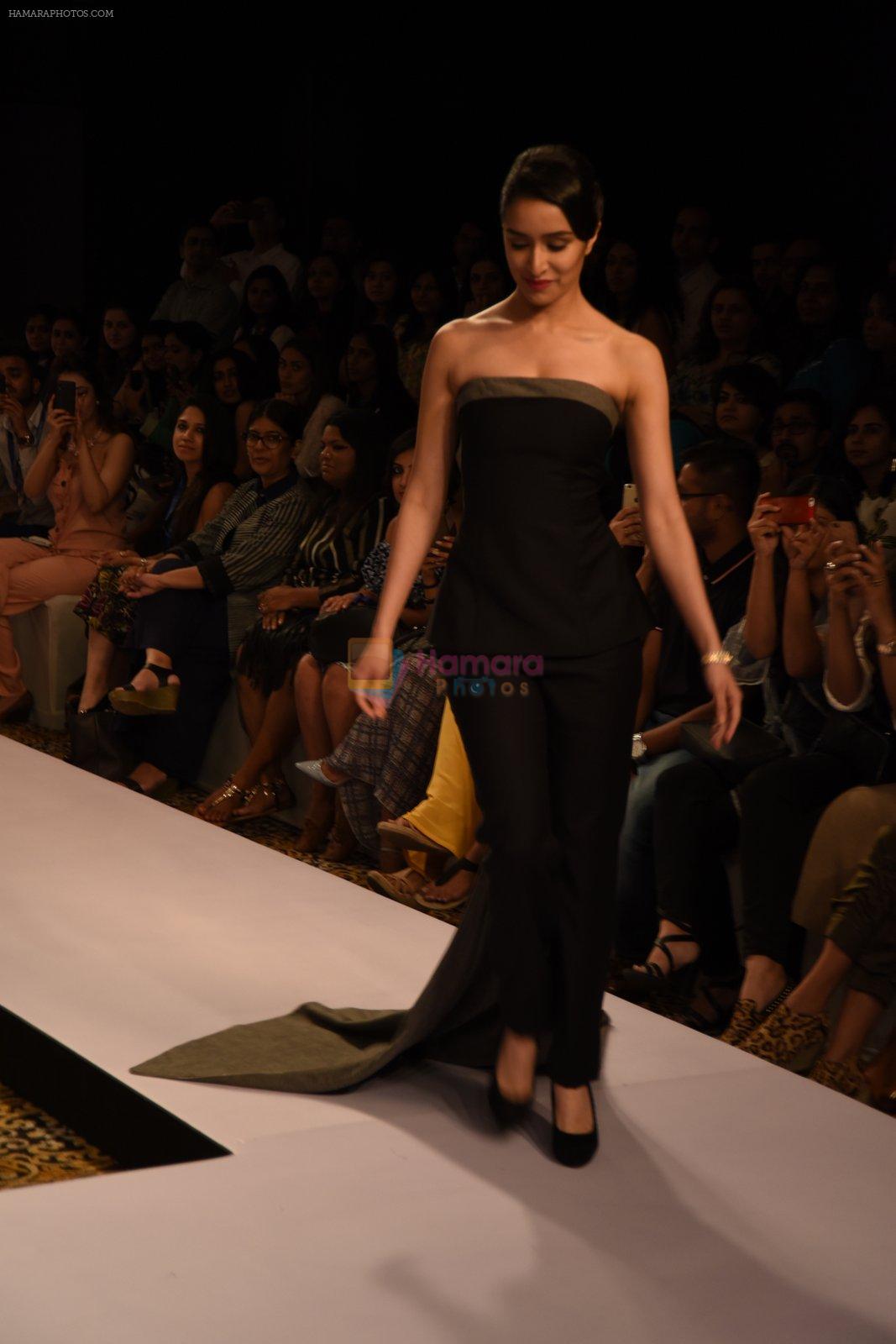 Shraddha Kapoor walks the ramp for the DRVV- Lakme Fashion Week 2015 Day 1 on 18th March 2015