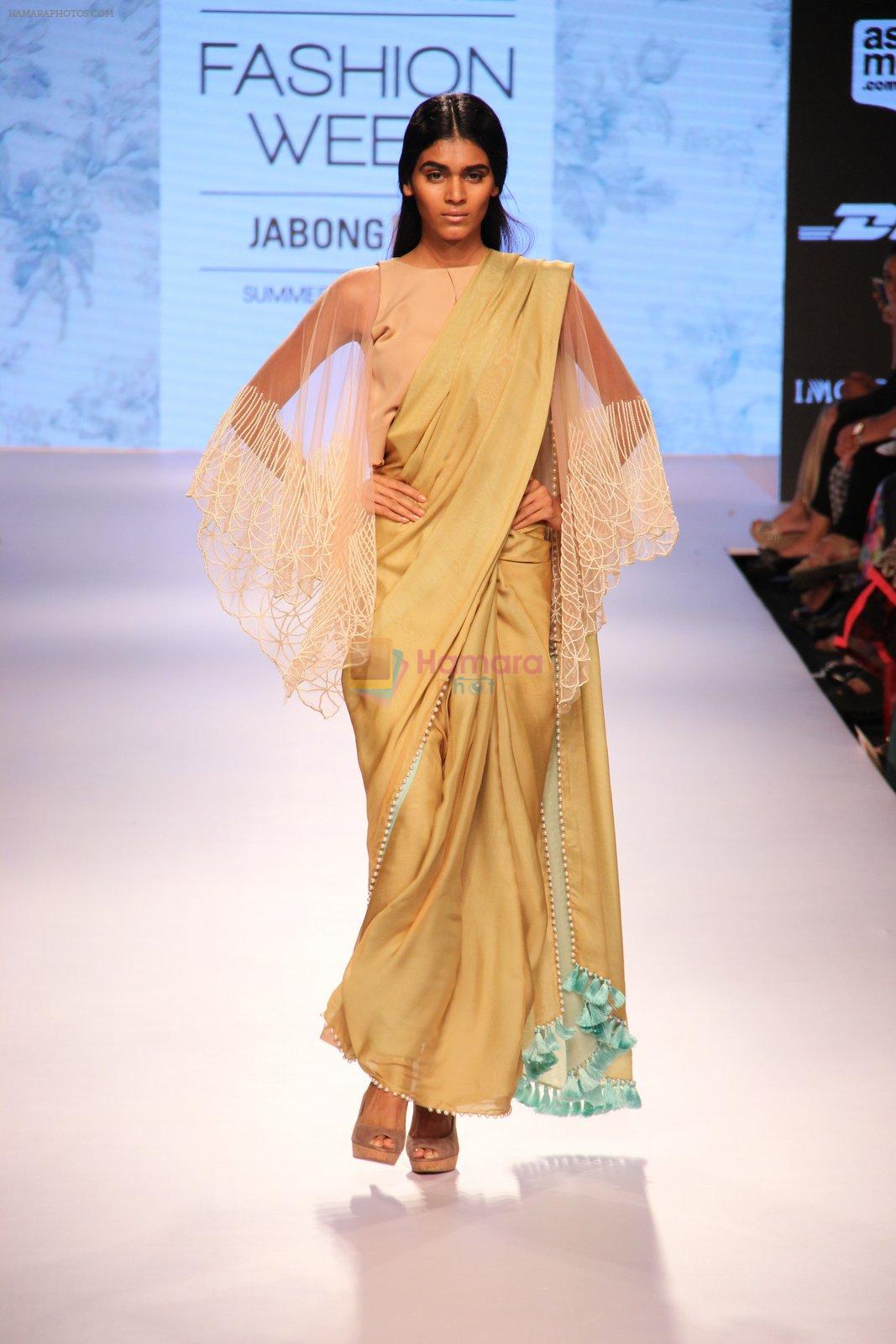 Model walks the ramp for Frou Frou at Lakme Fashion Week 2015 Day 1 on 18th March 2015