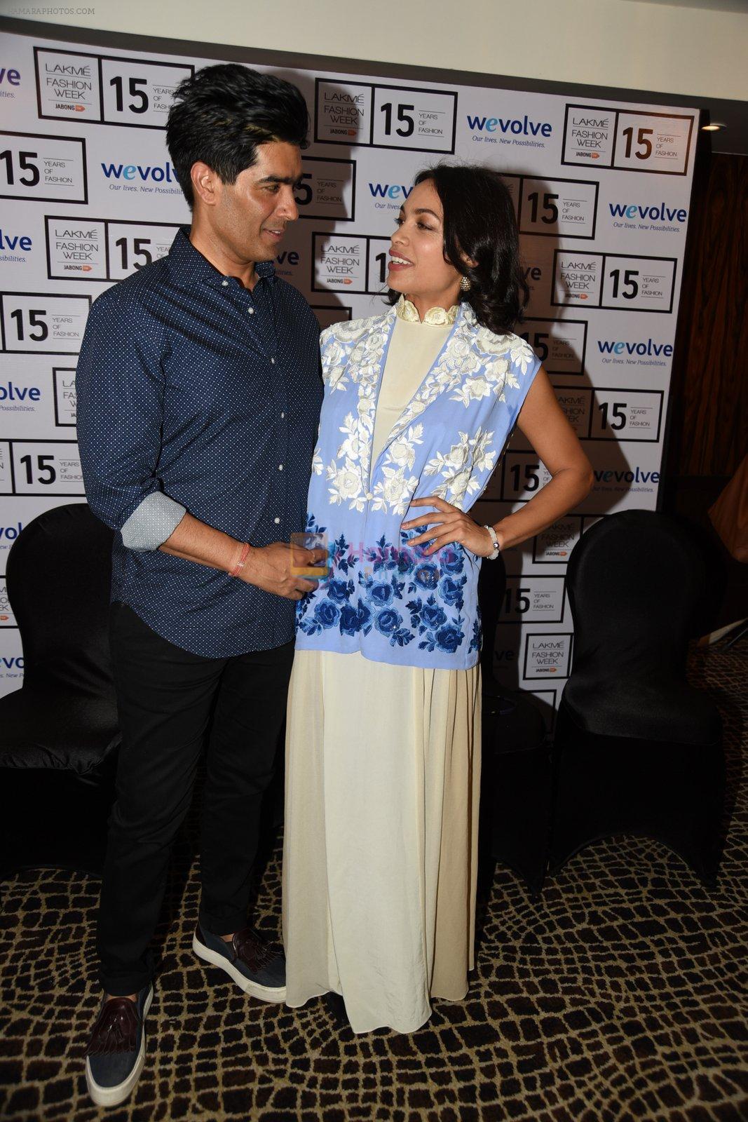 Rosario Dawson and Manish Malhotra at Wevolve media meet in Mumbai on 18th March 2015