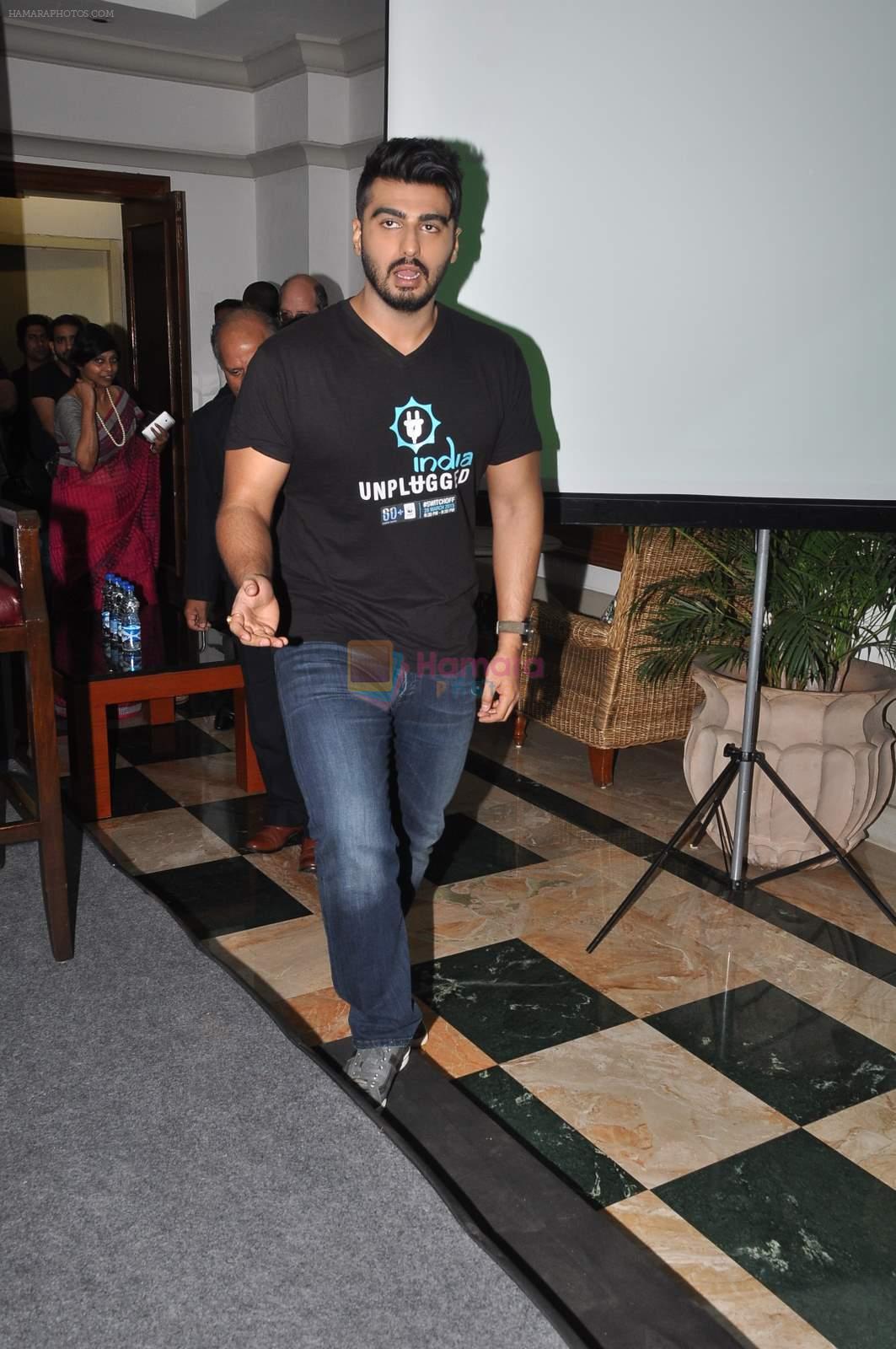 Arjun Kapoor at earth hour press meet in Mumbai on 19th March 2015