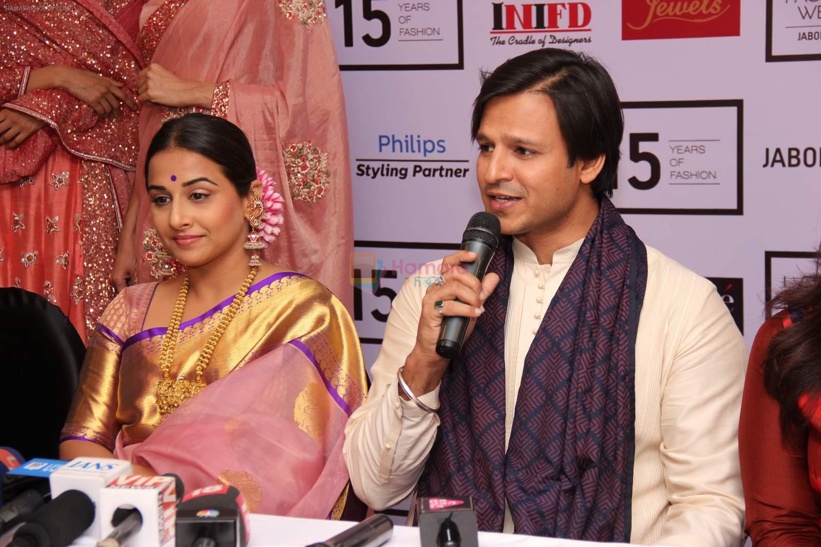 Vidya Balan and Vivek Oberoi at LFW 2015 Press Conference on 19th March 2015