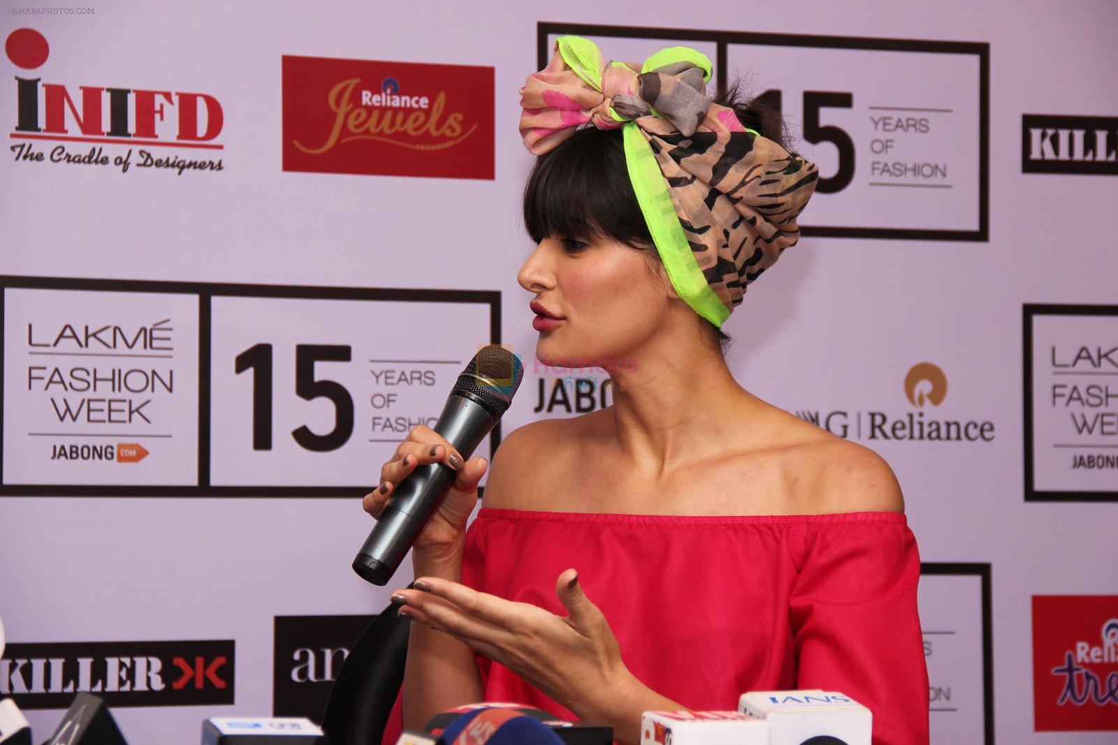 Nargis Fakhri at LFW 2015 media meet in Mumbai on 19th March 2015