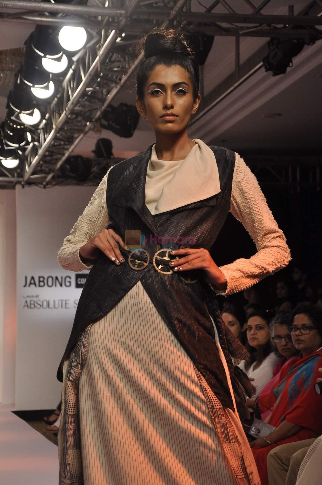 Model walk the ramp for Lotus Karishma Jamwal Show at Lakme Fashion Week 2015 Day 4 on 21st March 2015