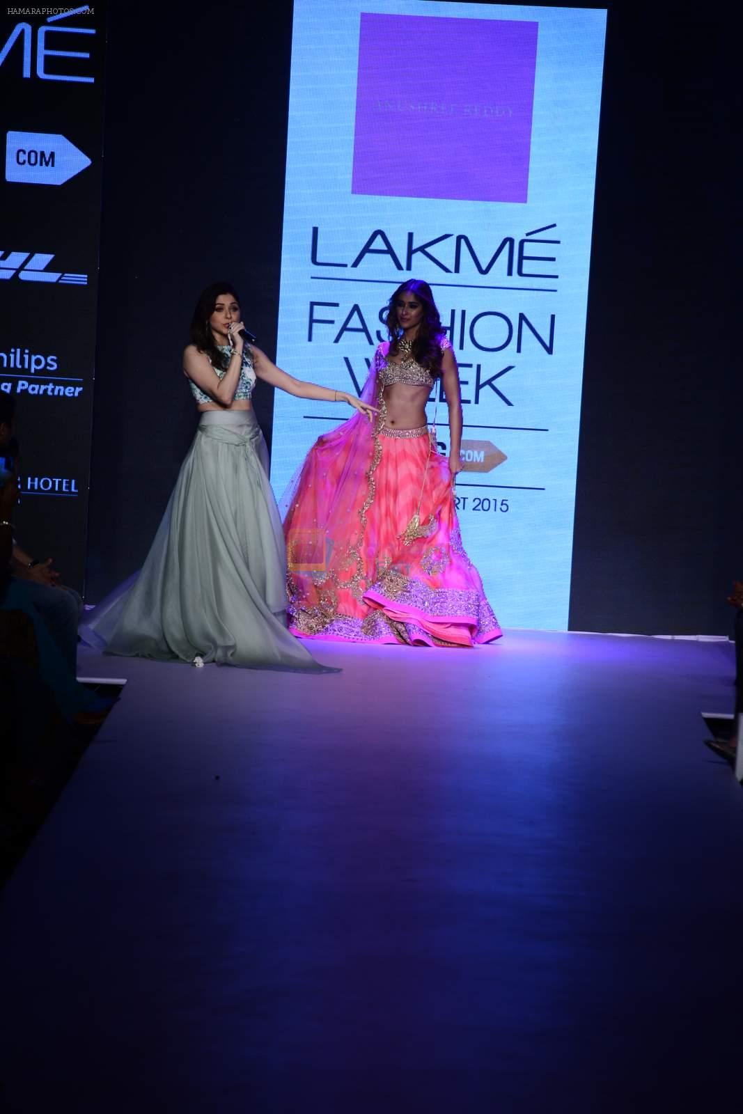 Ileana D'Cruz walk the ramp for Anushree Reddy Show at Lakme Fashion Week 2015 Day 4 on 21st March 2015