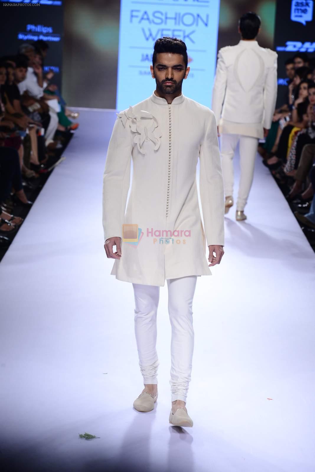 Model walk the ramp for SS Surya Show at Lakme Fashion Week 2015 Day 4 on 21st March 2015