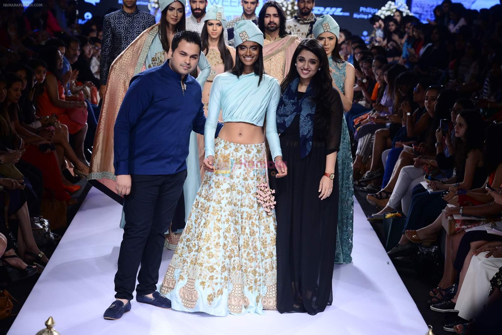 Model walk the ramp for SVA Show at Lakme Fashion Week 2015 Day 4 on 21st March 2015