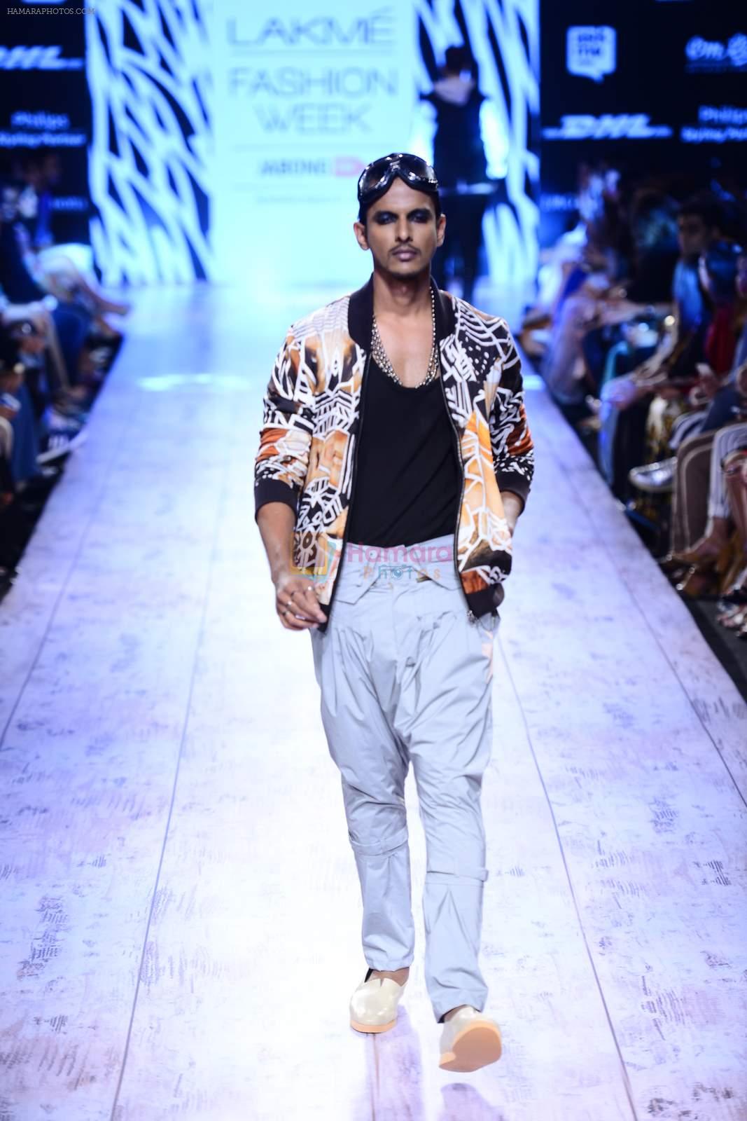 Model walk the ramp for Kunal Rawal Show at Lakme Fashion Week 2015 Day 4 on 21st March 2015
