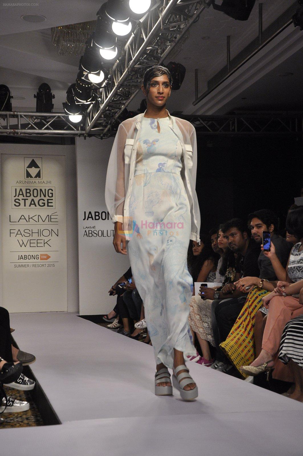 Model walk the ramp for Arunima Majhi Show at Lakme Fashion Week 2015 Day 3 on 20th March 2015