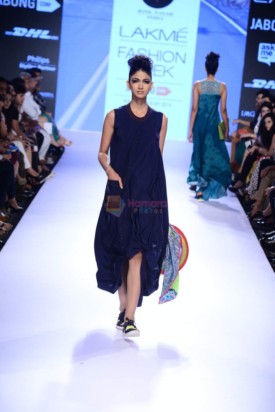 Model walk the ramp for Rimi Nayak Show at Lakme Fashion Week 2015 Day 4 on 21st March 2015