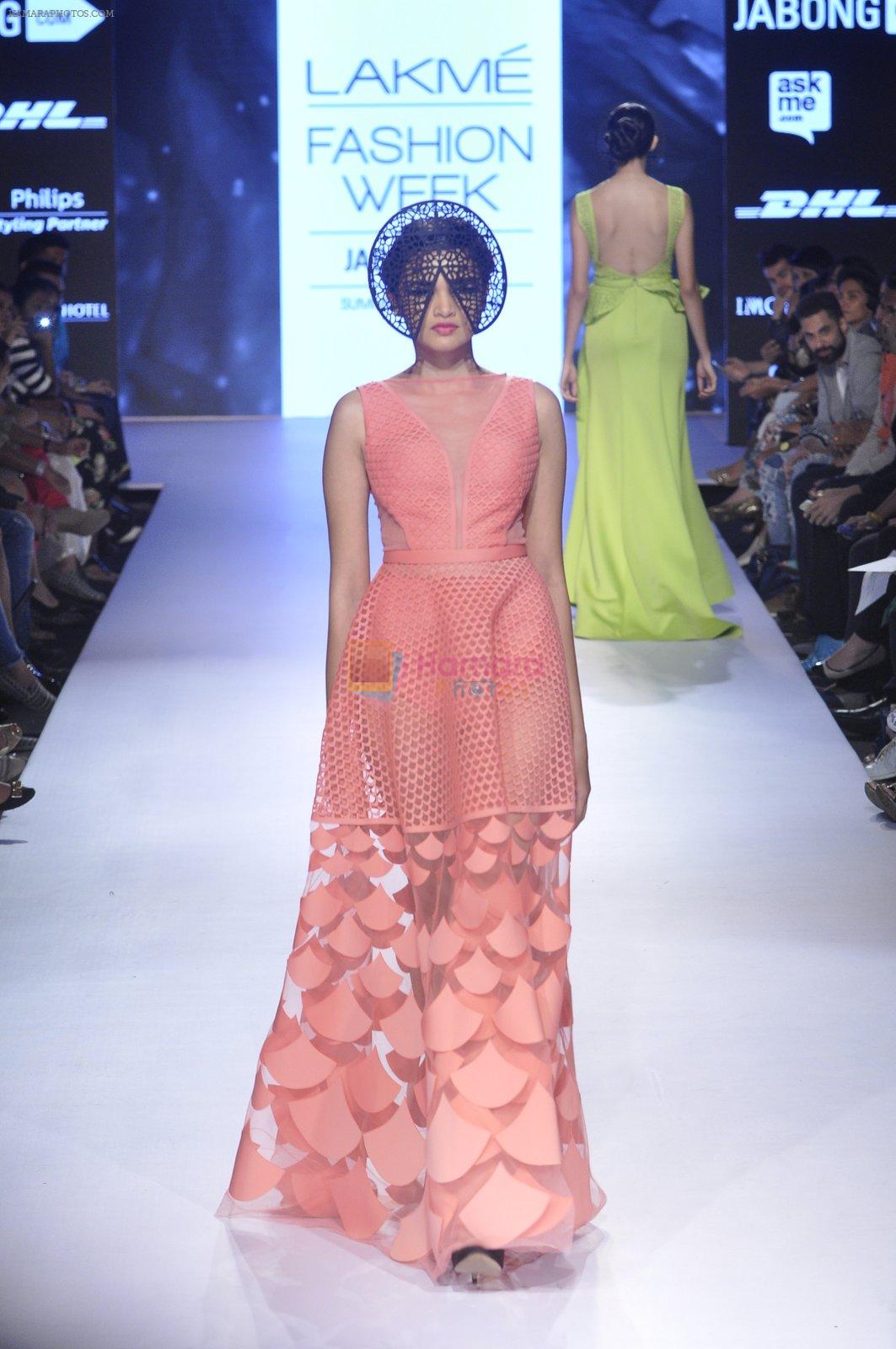Model walk the ramp for Jatin Verma Show at Lakme Fashion Week 2015 Day 3 on 20th March 2015