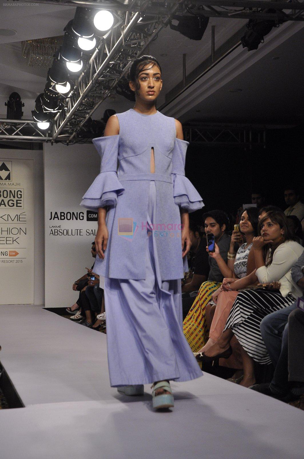Model walk the ramp for Arunima Majhi Show at Lakme Fashion Week 2015 Day 3 on 20th March 2015