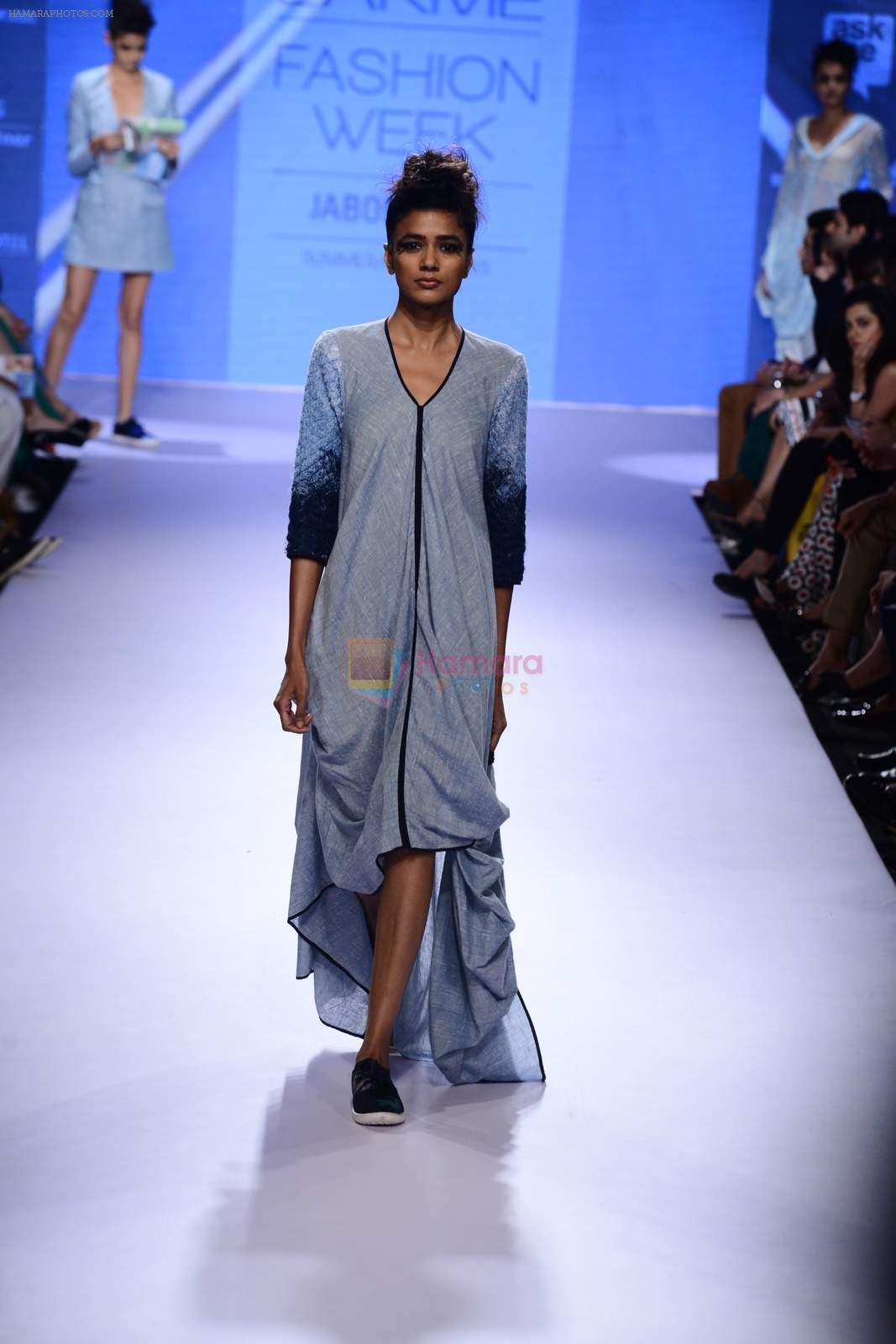 Model walk the ramp for Rimi Nayak Show at Lakme Fashion Week 2015 Day 4 on 21st March 2015