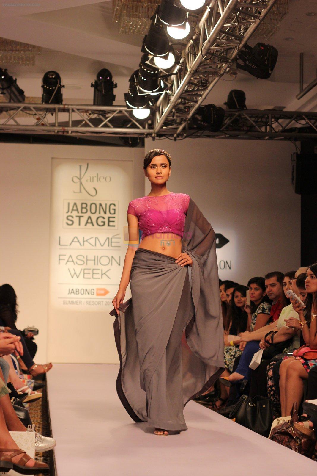 Model walk the ramp for Karleo Show at Lakme Fashion Week 2015 Day 5 on 22nd March 2015