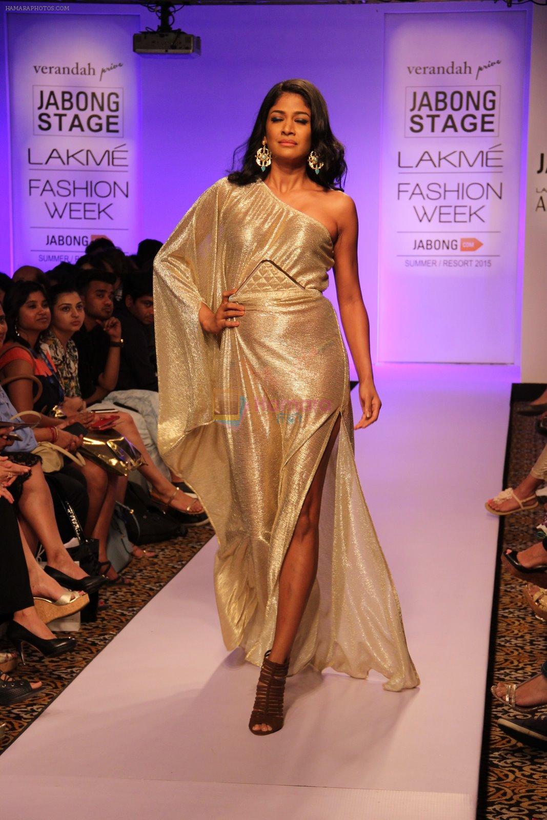 Carol Gracias walk the ramp for Vernadah Show at Lakme Fashion Week 2015 Day 5 on 22nd March 2015