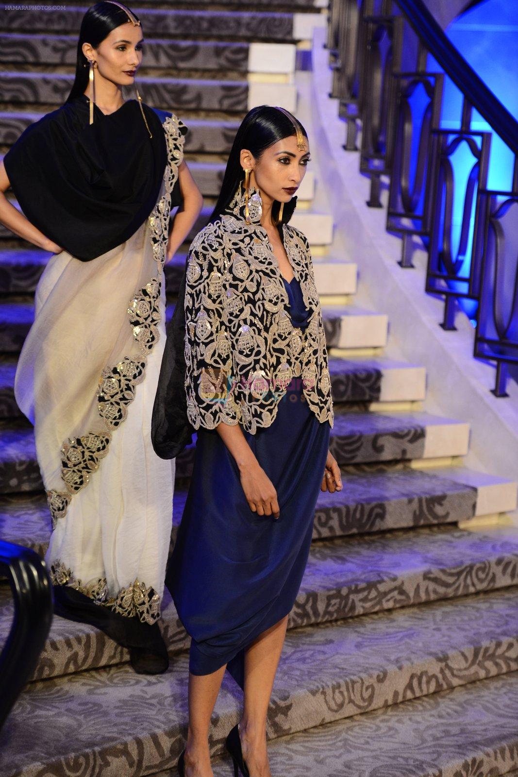Model walk the ramp for Anamika Khanna Grand Finale Show at Lakme Fashion Week 2015 Day 5 on 22nd March 2015