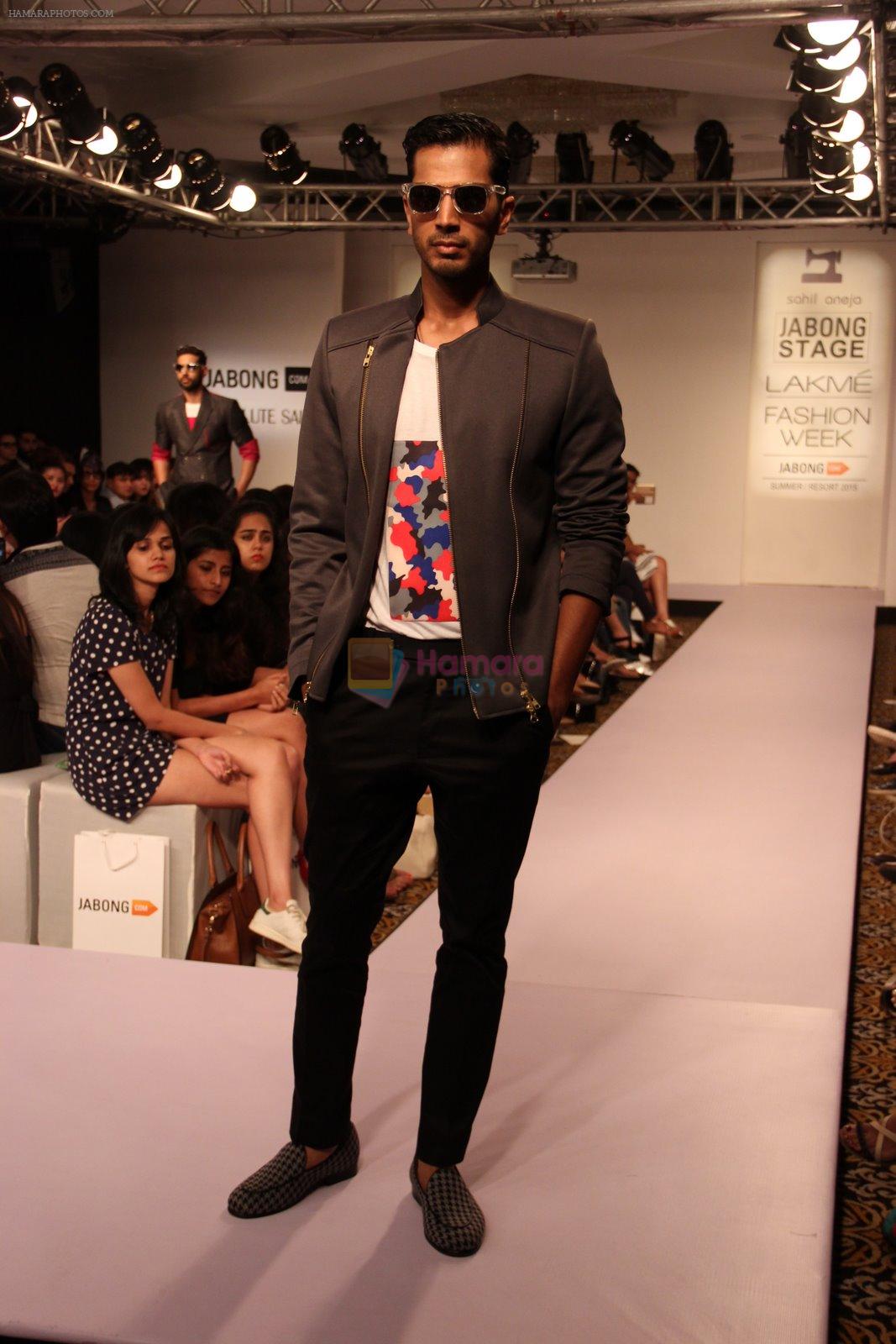 Model walk the ramp for Sahil Aneja at Lakme Fashion Show 2015 on 20th March 2015
