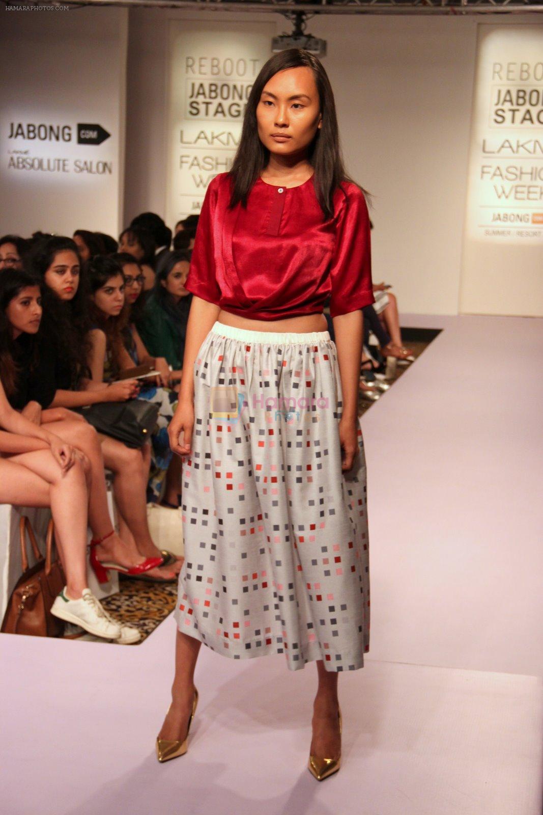 Model walk the ramp for Reboot at Lakme Fashion Show 2015 on 20th March 2015